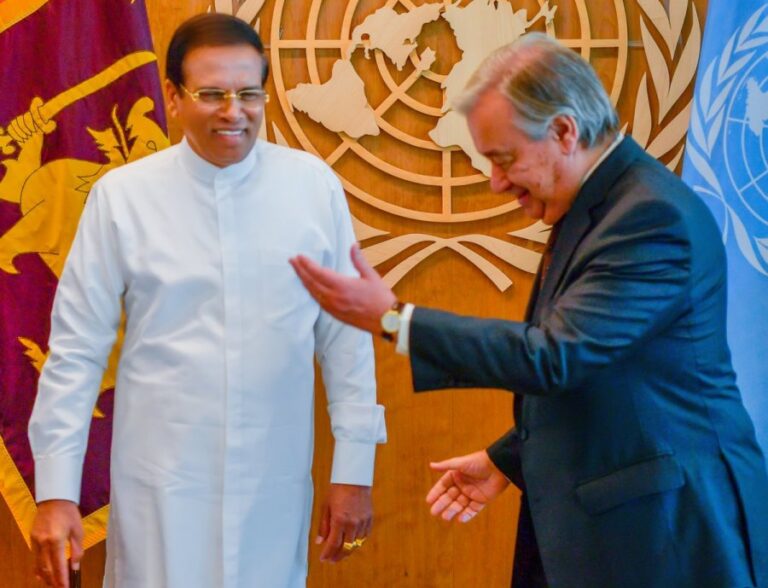 Sri Lankan President discusses reconciliation with UN chief Antonio Guterres