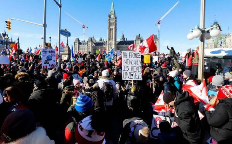 Justin Trudeau’s Big Crisis As Covid Curbs Protests Go “Out Of Control”