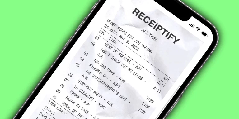 Receiptify to Share Your Spotify Receipts