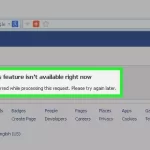 Working Solutions to "sorry this feature is not available right now" Facebook Error