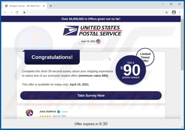 Beware of the US9514901185421: Alert USPS Scam Email and Spam USPS Tracking Number